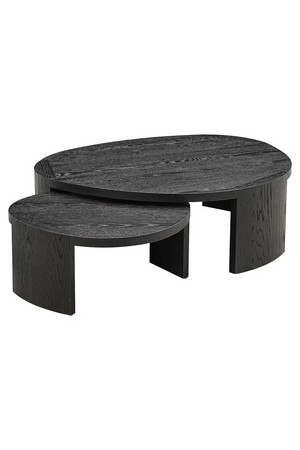 Black Organic Nesting Coffee Tables (2) | Richmond Interiors Navarino | Oroa.com