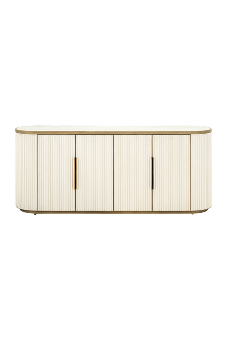 White Ceramic 4-Door Sideboard | Richmond Interiors Tivoli | Oroa.com