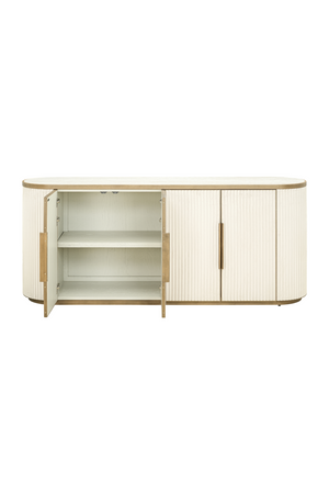 White Ceramic 4-Door Sideboard | Richmond Interiors Tivoli | Oroa.com