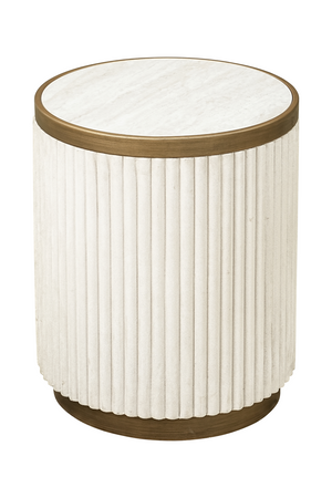 White Ceramic End Table Set (2) | Richmond Interiors Tivoli | Oroa.com