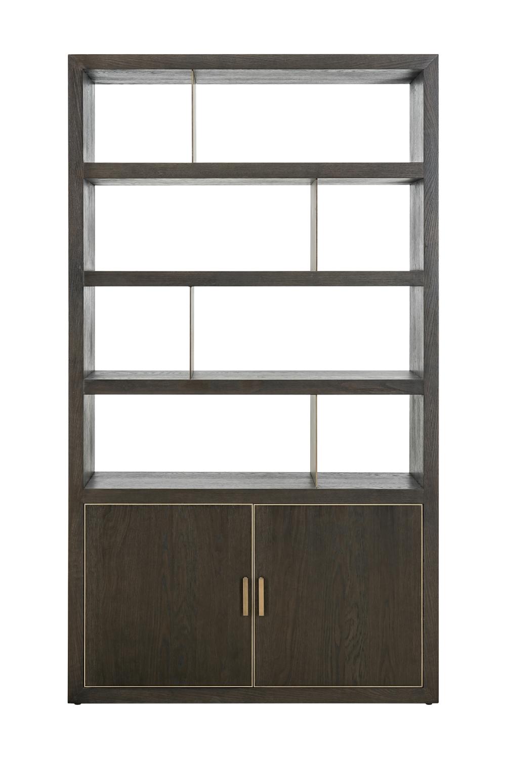 Brown Oak Staggered Display Cabinet | OROA Rivertree | Oroa.com