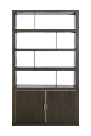   Brown Oak Staggered Display Cabinet | Oroa.com