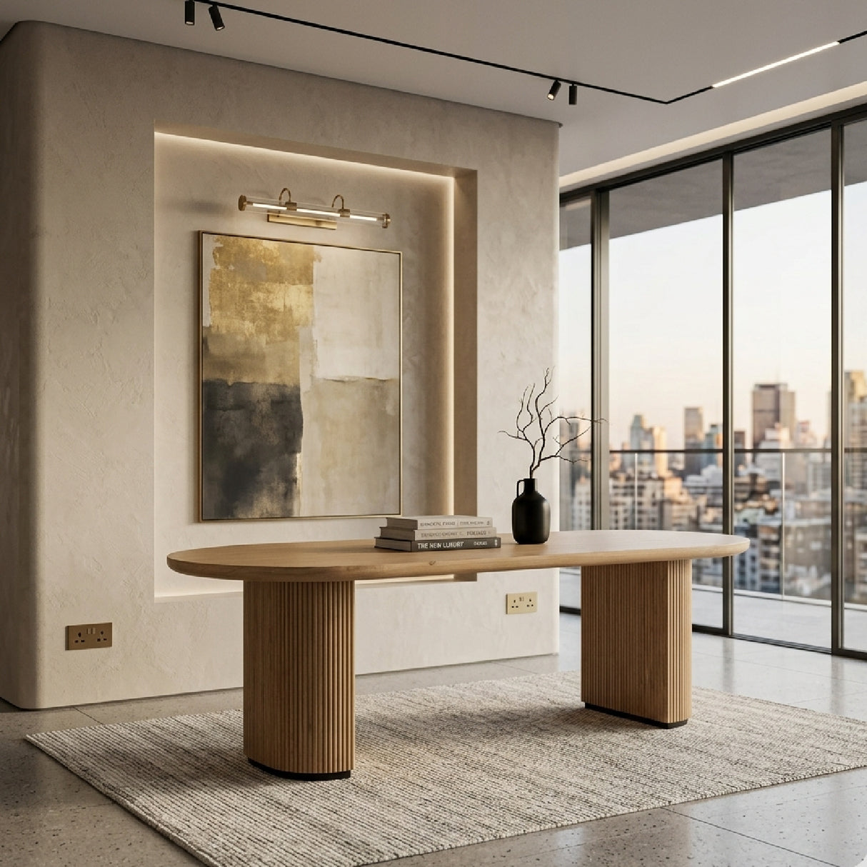   Natural Oak Oval Dining Table | Oroa.com
