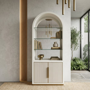   White Arched Display Cabinet | Oroa.com