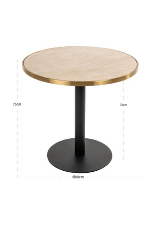 Beige Round Bistro Table | Richmond Interiors Brazza | Oroa.com