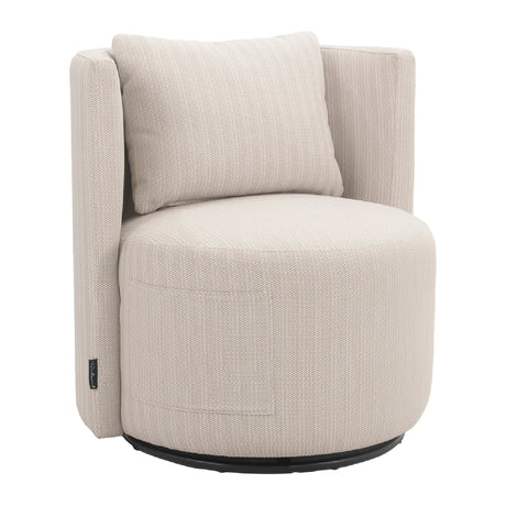   Modern European furniture - Beige Outdoor Swivel Dining Chair - www.oroa.com | Oroa.com
