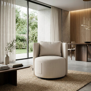   Beige Outdoor Swivel Dining Chair | Oroa.com