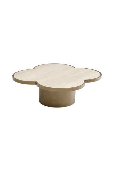 Travertine Ceramic Coffee Table | Richmond Interiors Clover | Oroa.com