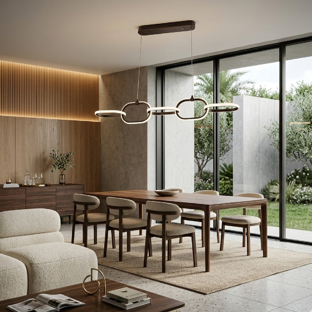   Vertical Bronze Chain Chandelier | Oroa.com