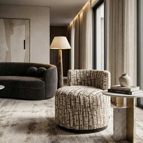   Cream Printed Accent Chair | Oroa.com