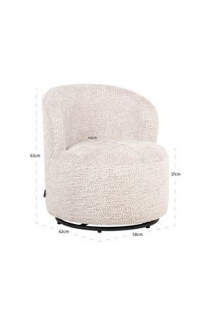 Cream Kid's Swivel Chair | Richmond Interiors Jackie | Oroa.com