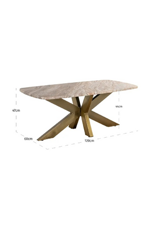 Brass Base Marble Coffee Table | Richmond Interiors Bottega | Oroa.com