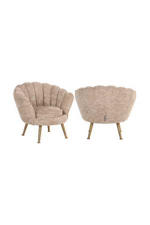 Beige Scalloped Kid's Lounge Chair | Richmond Interiors Charly | Oroa.com