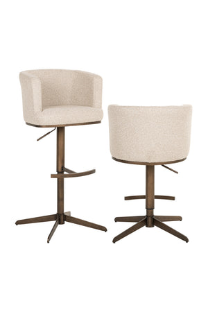   White Barrel Swivel Bar Stool | Oroa.com