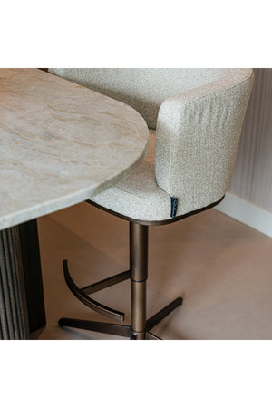   White Barrel Swivel Bar Stool | Oroa.com