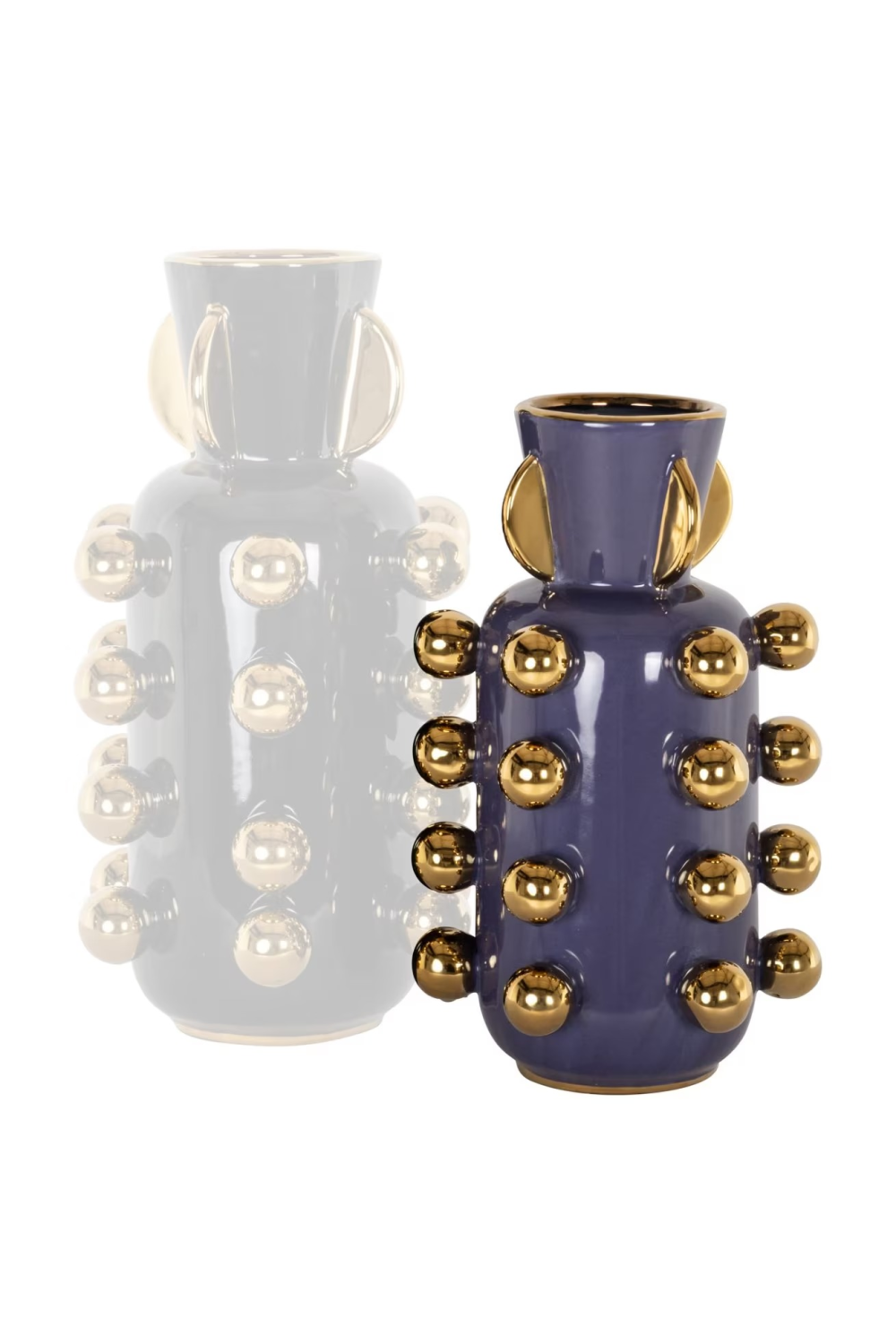Purple Stoneware Studded Vase | Richmond Interiors Zalia | Oroa.com
