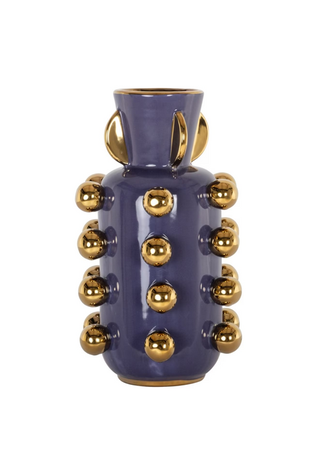 Purple Stoneware Studded Vase | Richmond Interiors Zalia | Oroa.com