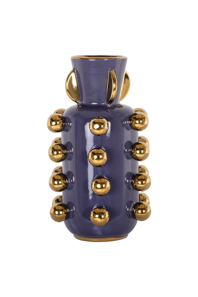 Purple Stoneware Studded Vase | Richmond Interiors Zalia | Oroa.com