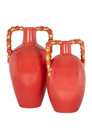 Orange Stoneware Vase | Richmond Interiors Davita | Oroa.com
