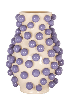 Cream Stonewared Dotted Vase | Richmond Interiors Dotty | Oroa.com