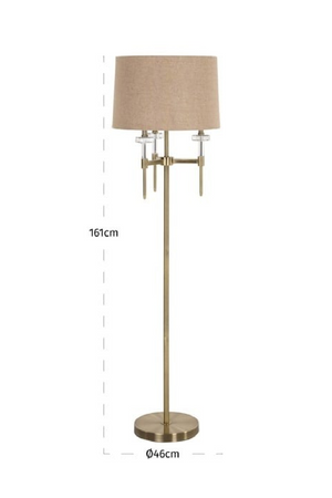 Brushed Gold Floor Lamp | Richmond Interiors Josie | Oroa.com