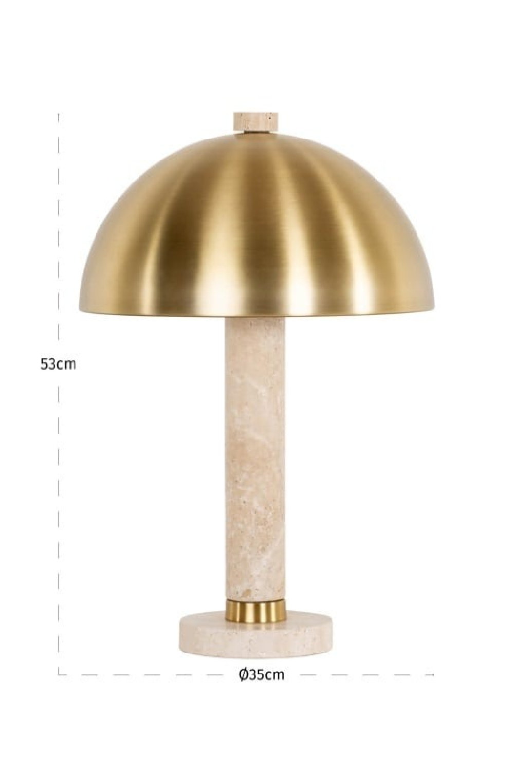 Brushed Gold Dome Table Lamp | Richmond Interiors Jara | Oroa.com