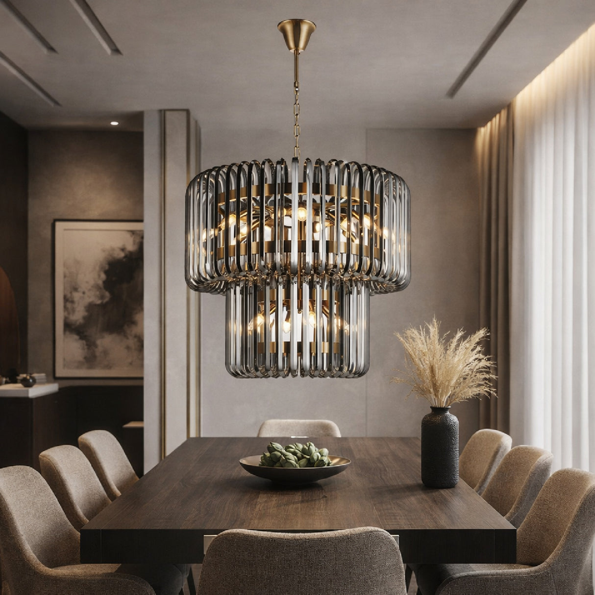   Smoked Glass Chandelier | Oroa.com