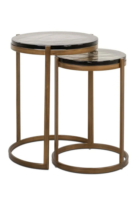 Gold Framed Nested Side Tables (2) | Richmond Interiors Cleo | Oroa.com