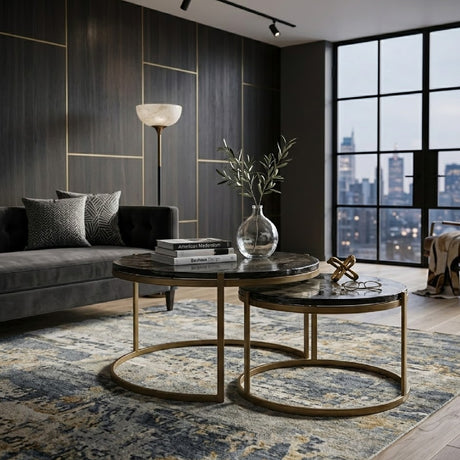   Cast Glass Nested Coffee Tables (2) | Oroa.com