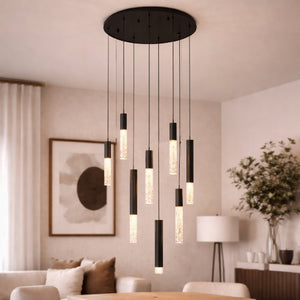   8 Tubular Lamps Chandelier | Oroa.com