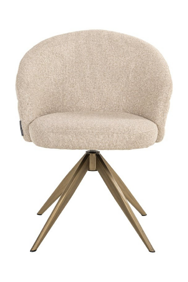 Cream Upholstered Swivel Chair | Richmond Interiors Zendaya | Oroa.com