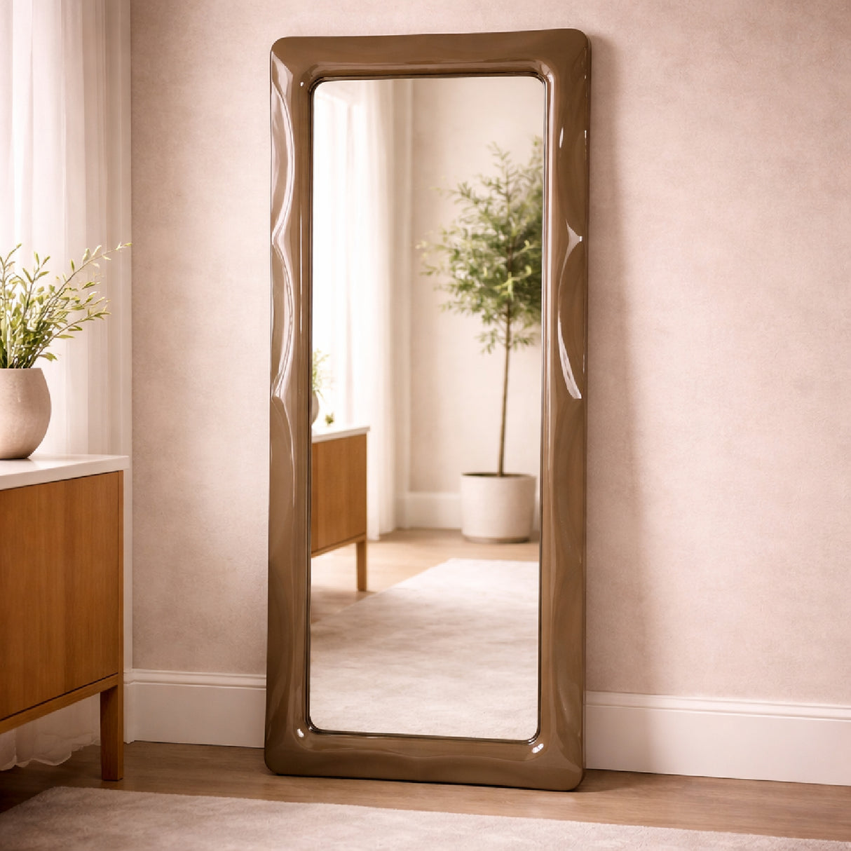   Brown Floor Mirror | Oroa.com