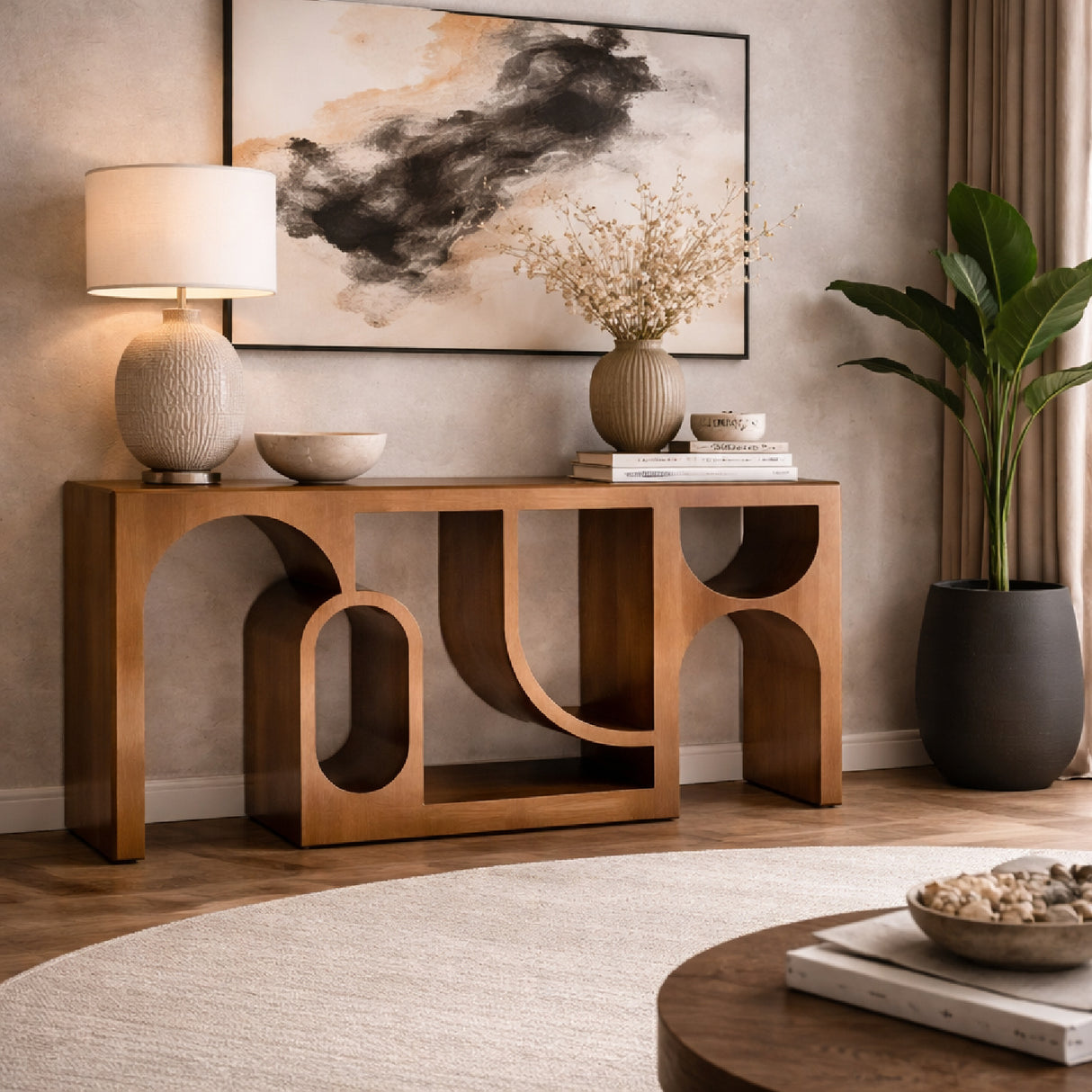   Brushed Gold Console Table | Oroa.com