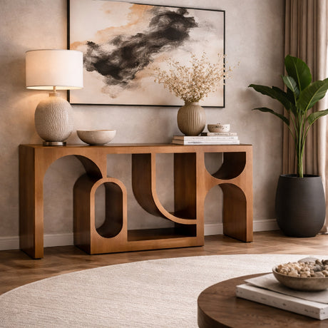  Brushed Gold Console Table | Oroa.com