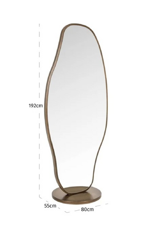 Brushed Gold Organic-Shaped Mirror | Richmond Interiors Jalyce | Oroa.com