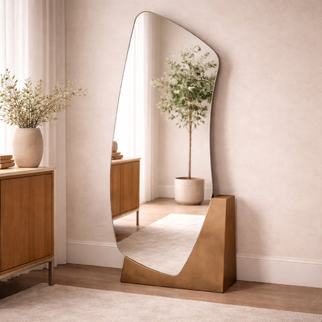   Brushed Gold Base Mirror | Oroa.com