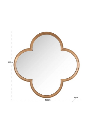 Clover-Shaped Gold Mirror | Richmond Interiors Lowen | Oroa.com