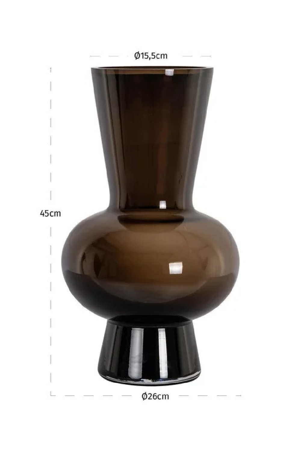 Brown Long-Necked Glass Vase | Richmond Interiors Zaya | Oroa.com