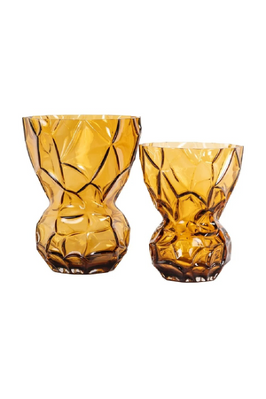 Faceted Amber Glass Vase | Richmond Interiors Mason | Oroa.com