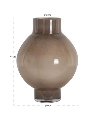 Round Brown Glass Vase | Richmond Interiors Celina | Oroatrade.com