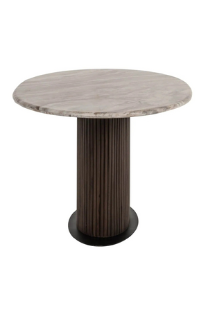 Brown Marble Oval Dining Table | Richmond Interiors Rasford | Oroa.com