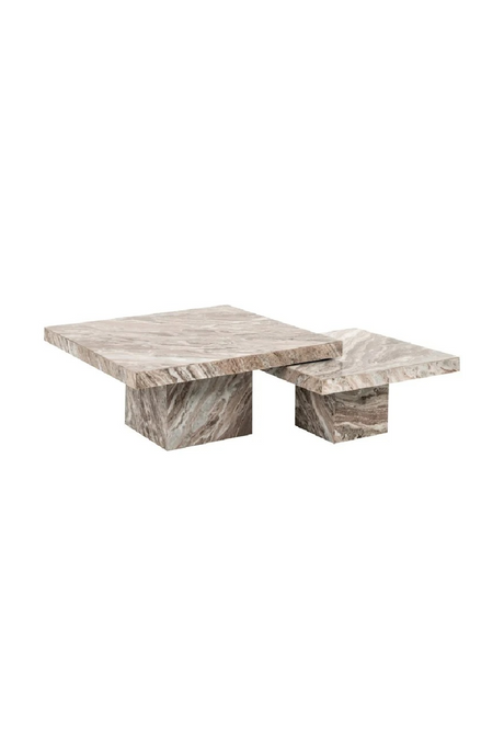 Square Marble Coffee Table Set (2) | Richmond Interiors Rashford | Oroa.com