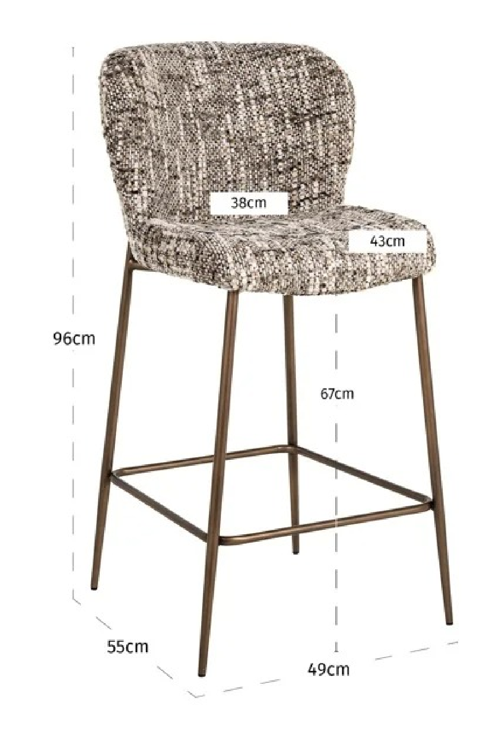 Upholstered Counter Stool | Richmond Interiors Odarby | Oroa.com