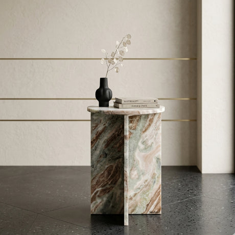   Pink Marble End Table | Oroa.com