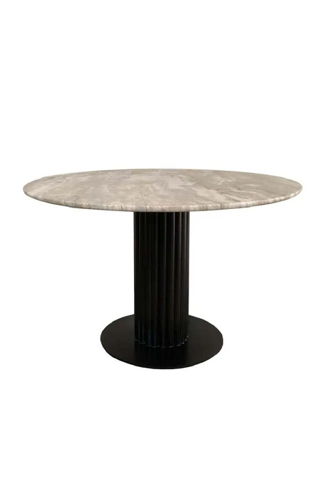 Beige Marble Round Dining Table | Richmond Interiors Nyon | Oroa.com