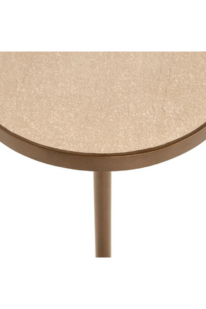 Beige Porcelain Pedestal End Table | Richmond Interiors Selly | Oroa.com