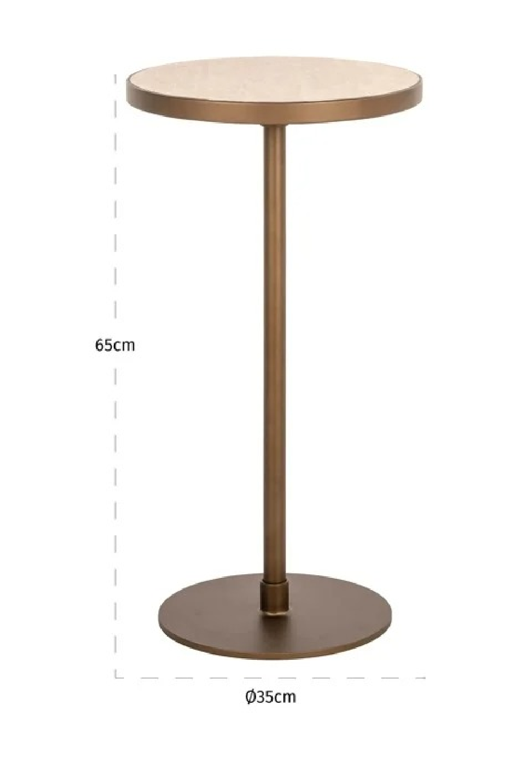 Beige Porcelain Pedestal End Table | Richmond Interiors Selly | Oroa.com