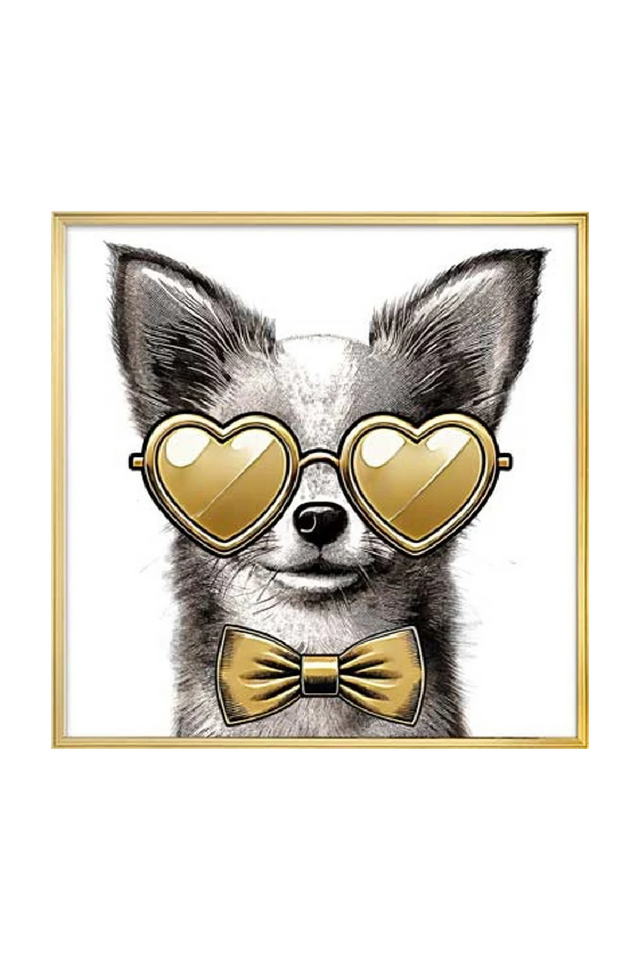 Bespectacled Dog Wall Art | Richmond Interiors Bodhy | Oroa.com