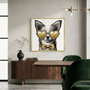   Bespectacled Dog Wall Art | Oroa.com