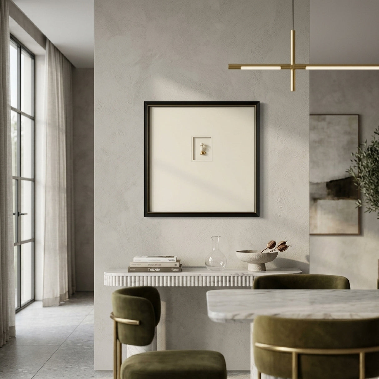   White Framed Sculpture Wall Art | Oroa.com